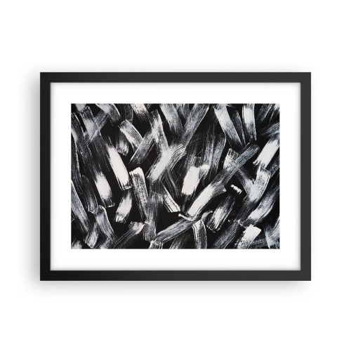 Poster in cornice nera - Astrazione in spirito industriale - 40x30 cm