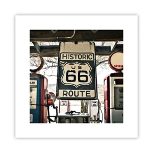 Poster - Viaggio retro americano - 30x30 cm