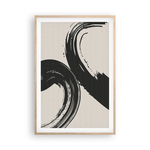 Poster in cornice rovere chiaro - Energico e circolare - 61x91 cm