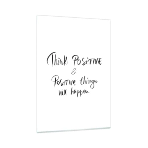 Quadro su vetro - Un'iscrizione motivazionale in stile minimalista - 50x70cm - Come vivere? - Decorazione murale moderna per soggiorno e camera da letto ARTTOR