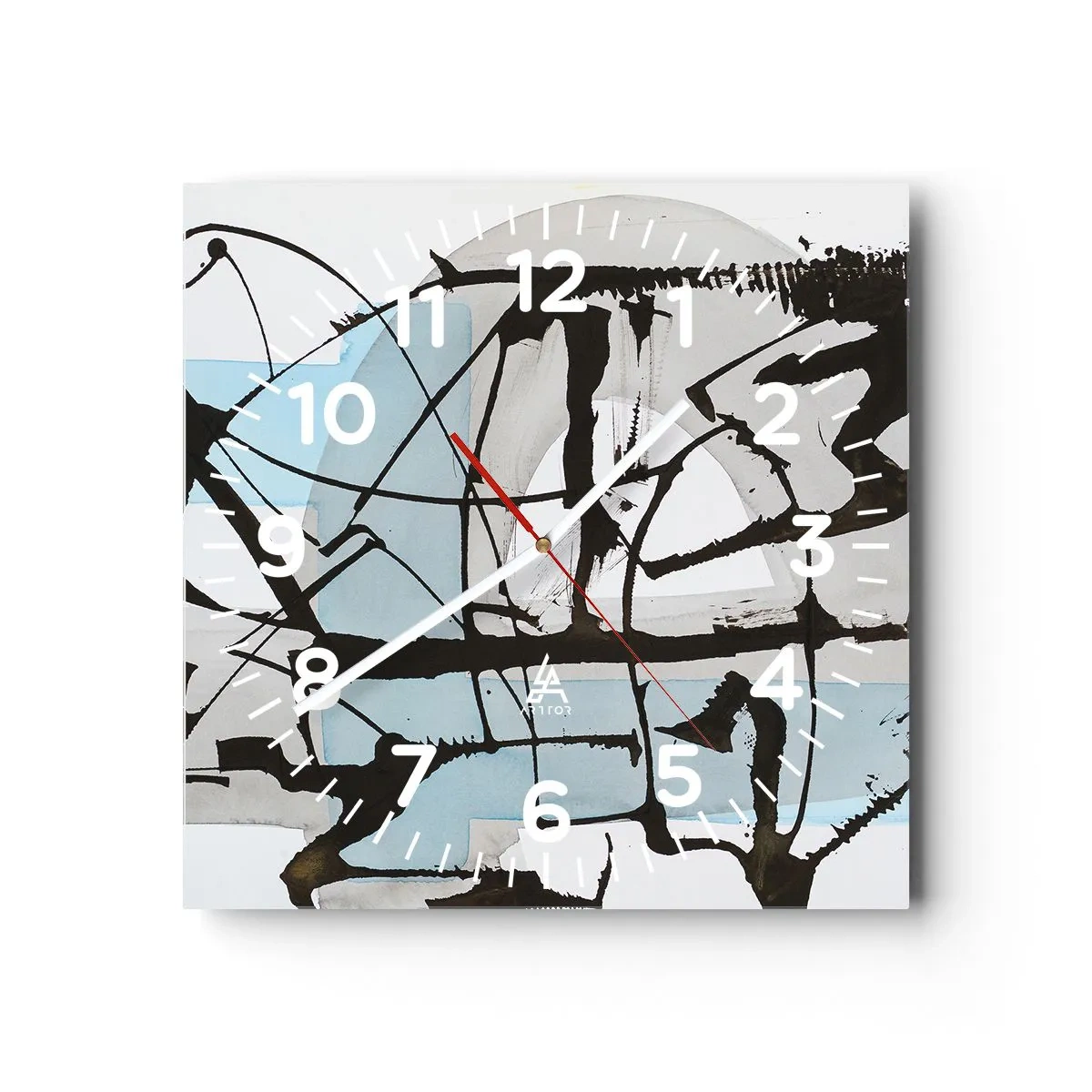 Orologio da parete - Orologio in Vetro - Blu nonostante tutto - 40x40 cm
