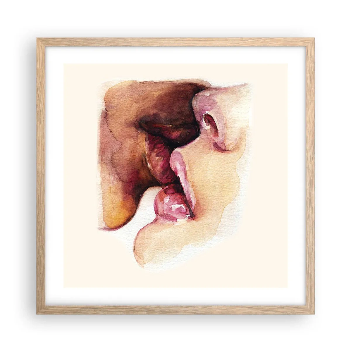 Poster in cornice rovere chiaro - Come notte e giorno, terra e cielo - 50x50 cm