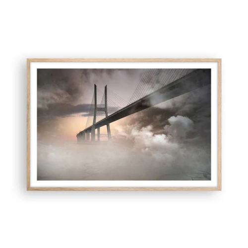 Poster in cornice rovere chiaro - Sul fiume che non c'è - 91x61 cm