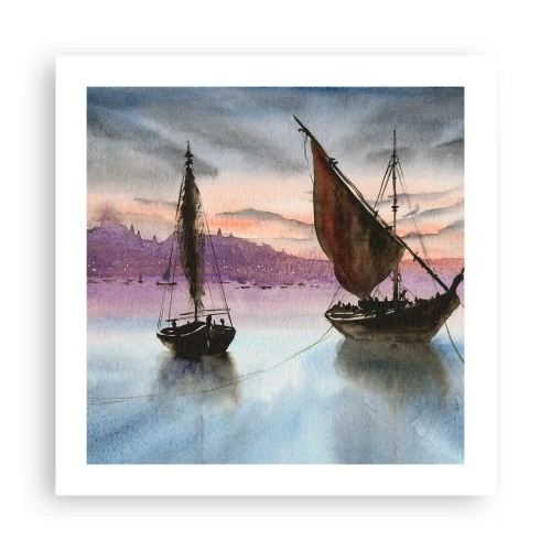 Poster - La sera nel porto - 50x50 cm