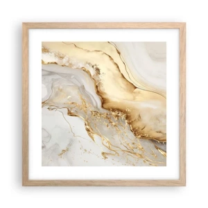 Poster in cornice rovere chiaro - Astrazione: bellezza e bontà - 40x40 cm