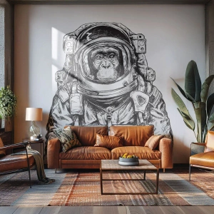 Fotomurali Autoadesivo Deluxe Sticker - Evoluzione alternativa - Astrazione, Astronauta, Scimmia - 100x70 cm