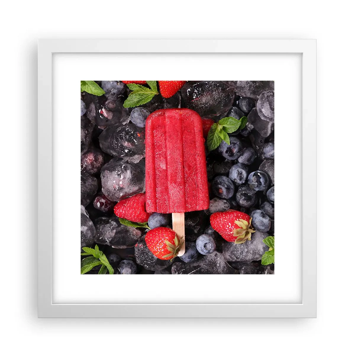 Poster in cornice bianca - Il sapore della calda estate - 30x30 cm
