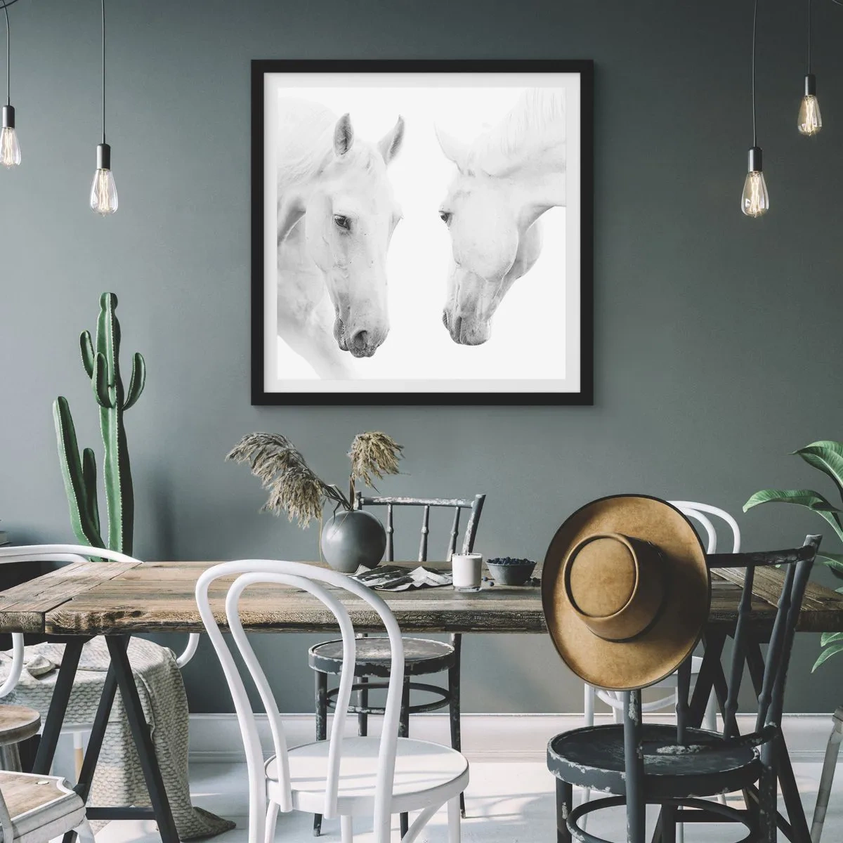 Poster in cornice nera - È amicizia? - 40x40 cm