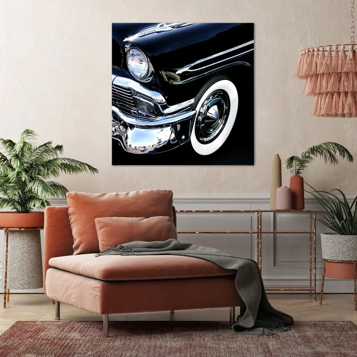 Quadro su tela - Stampe su Tela - Classicità in argento, nero e bianco - 30x30 cm