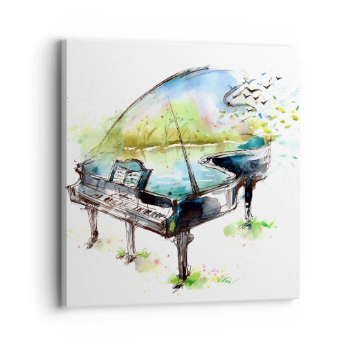 Quadro su tela - Stampe su Tela - Incantato nella musica - 30x30 cm