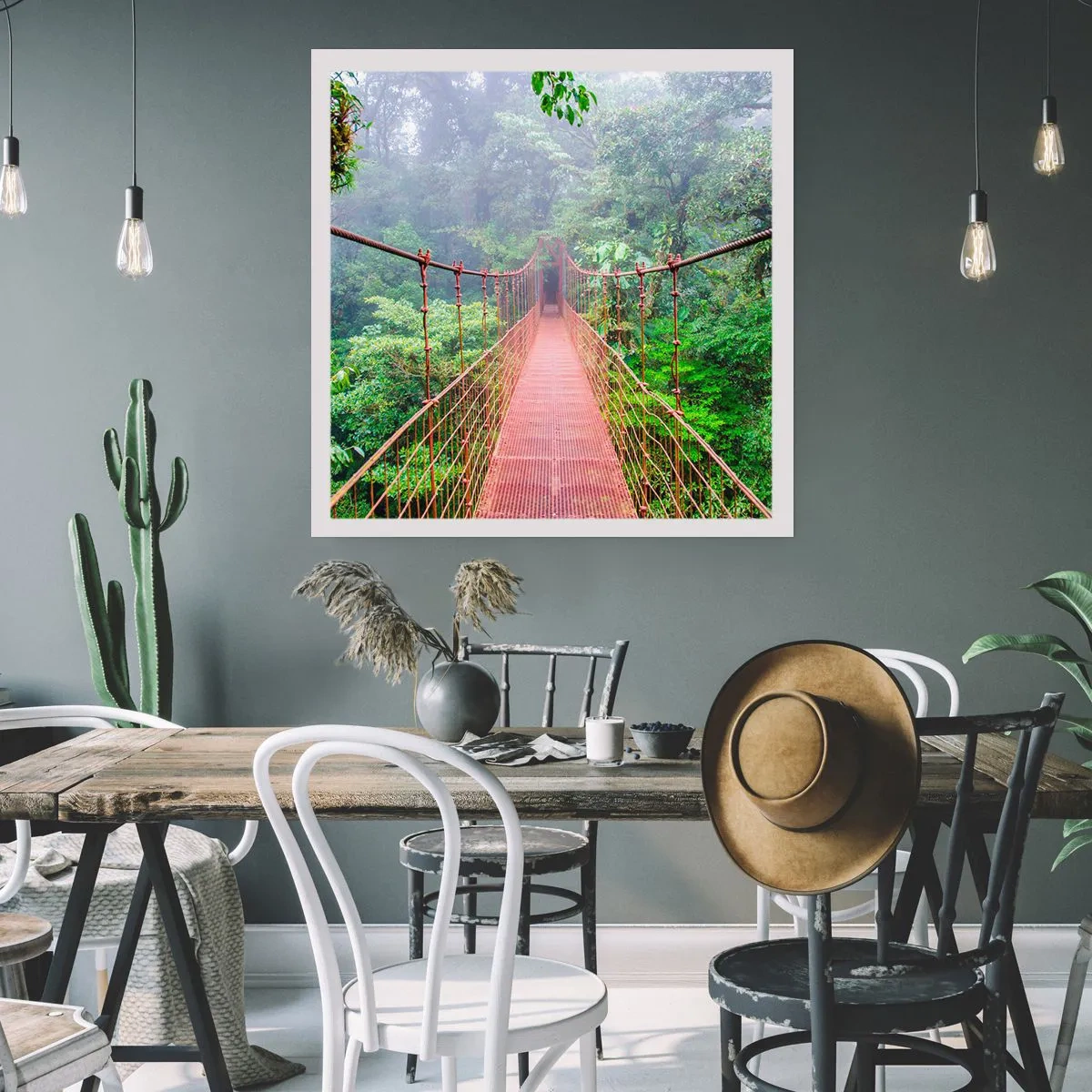 Poster - Sospeso sopra gli alberi - 60x60 cm