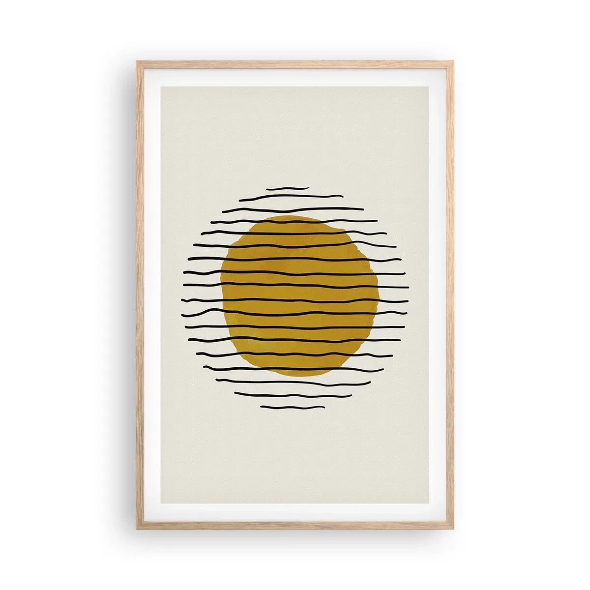 Poster in cornice rovere chiaro - Astrazione fremente di calore - 61x91 cm