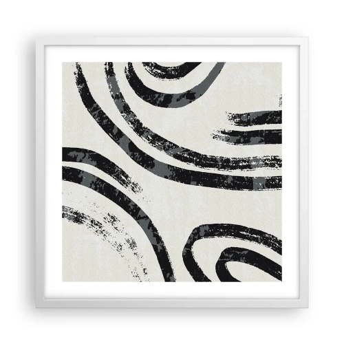 Poster in cornice bianca - Interrotto a metà - 50x50 cm