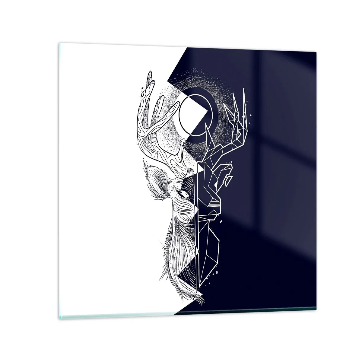 Quadro su vetro - Lotta e unità degli opposti - 40x40 cm