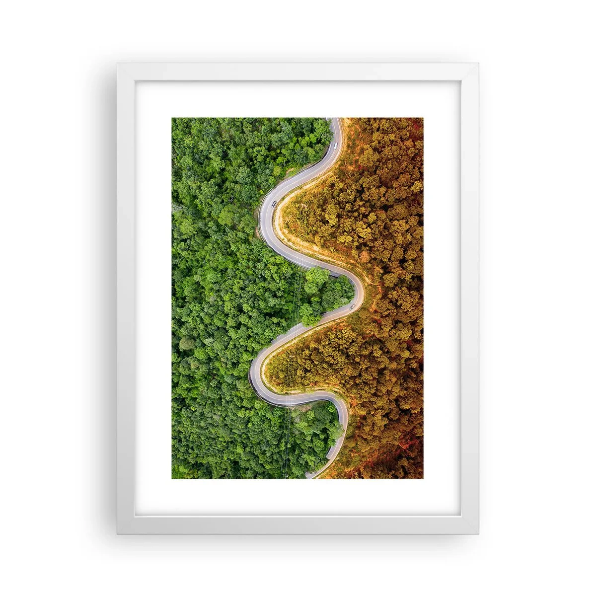 Poster in cornice bianca - Confine e separazione - 30x40 cm
