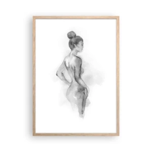Poster in cornice rovere chiaro - Bella come un quadro - 50x70 cm
