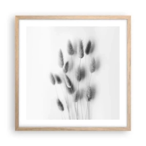 Poster in cornice rovere chiaro - Erba soffice - 50x50 cm