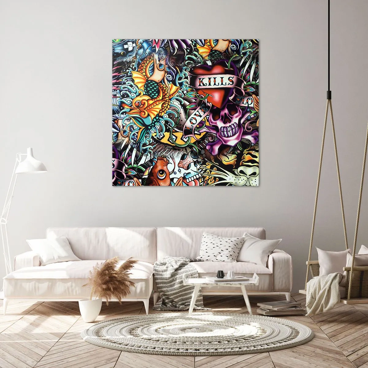 Quadro su tela - Stampe su Tela - Il sogno del tatuatore - 60x60 cm