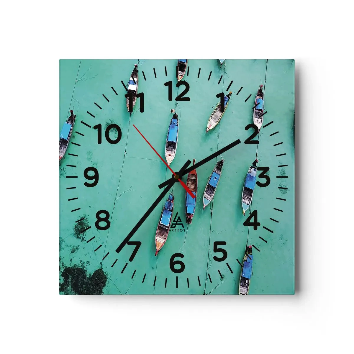 Orologio da parete - Orologio in Vetro - In gioiosa attesa - 40x40 cm