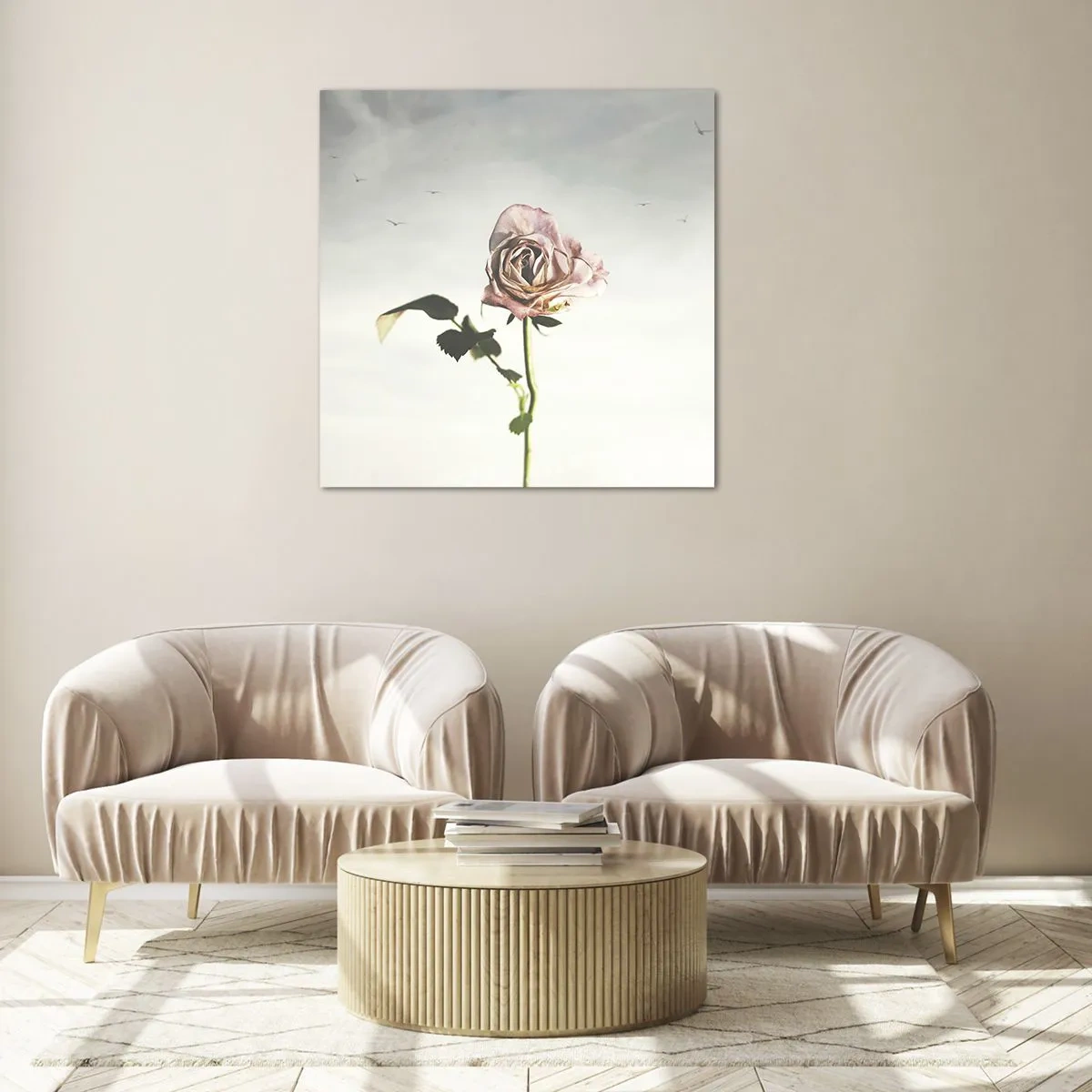 Quadro su vetro - Il benvenuto alla primavera - 30x30 cm