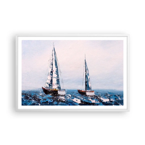 Poster in cornice bianca - Fratellanza nel vento - 91x61 cm