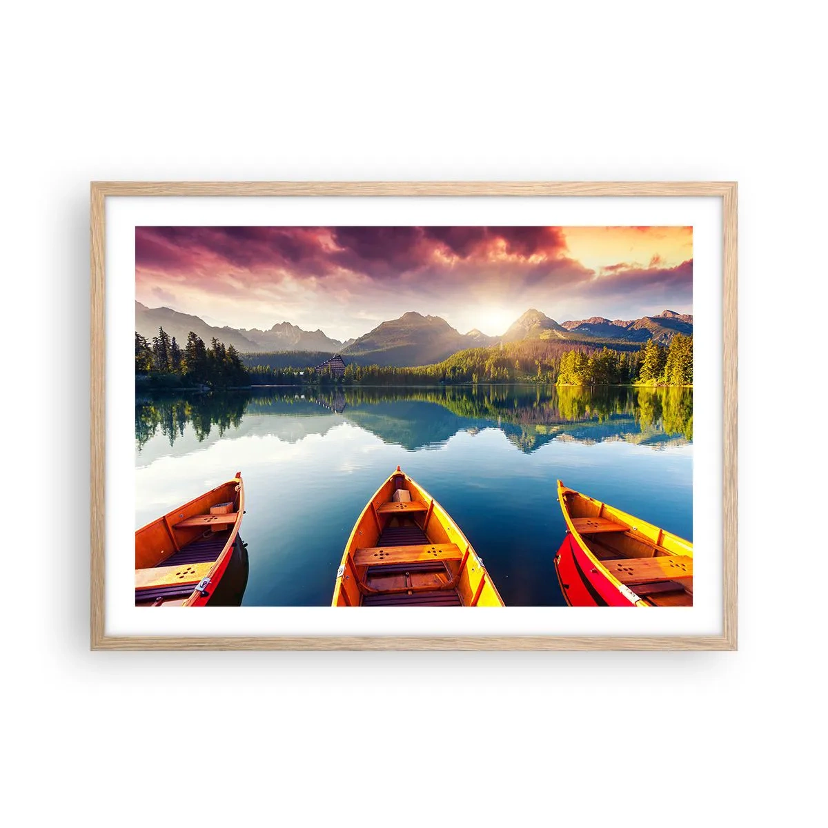 Poster in cornice rovere chiaro - Niente contro natura - 70x50 cm