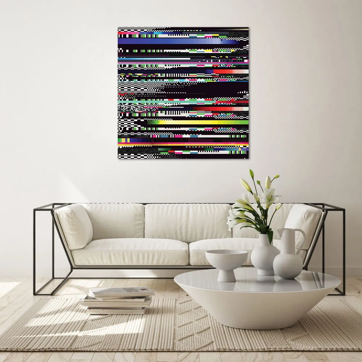 Quadro su vetro - Immagine di prova della realtà - 70x70 cm