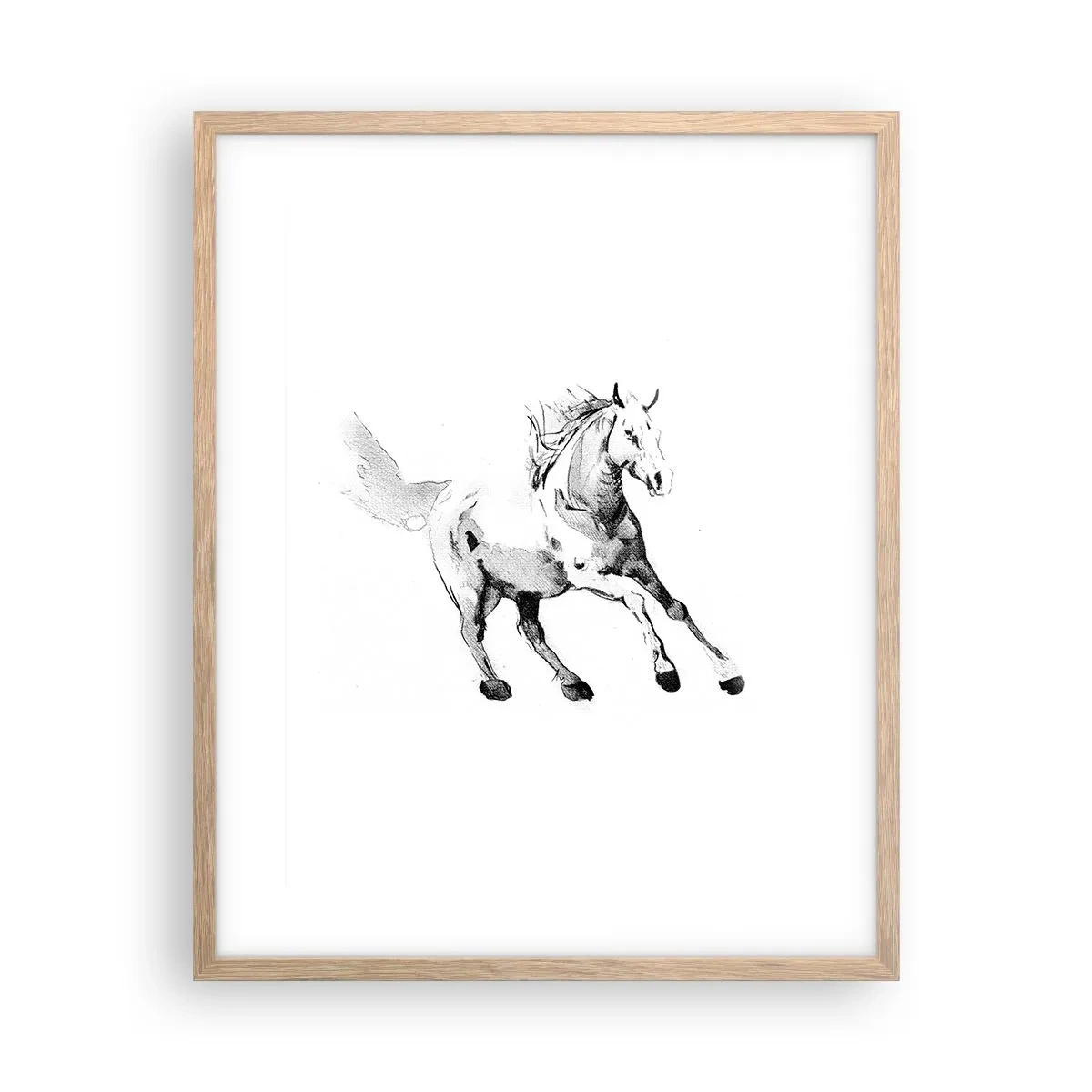 Poster in cornice rovere chiaro - Anima indomabile - 40x50 cm