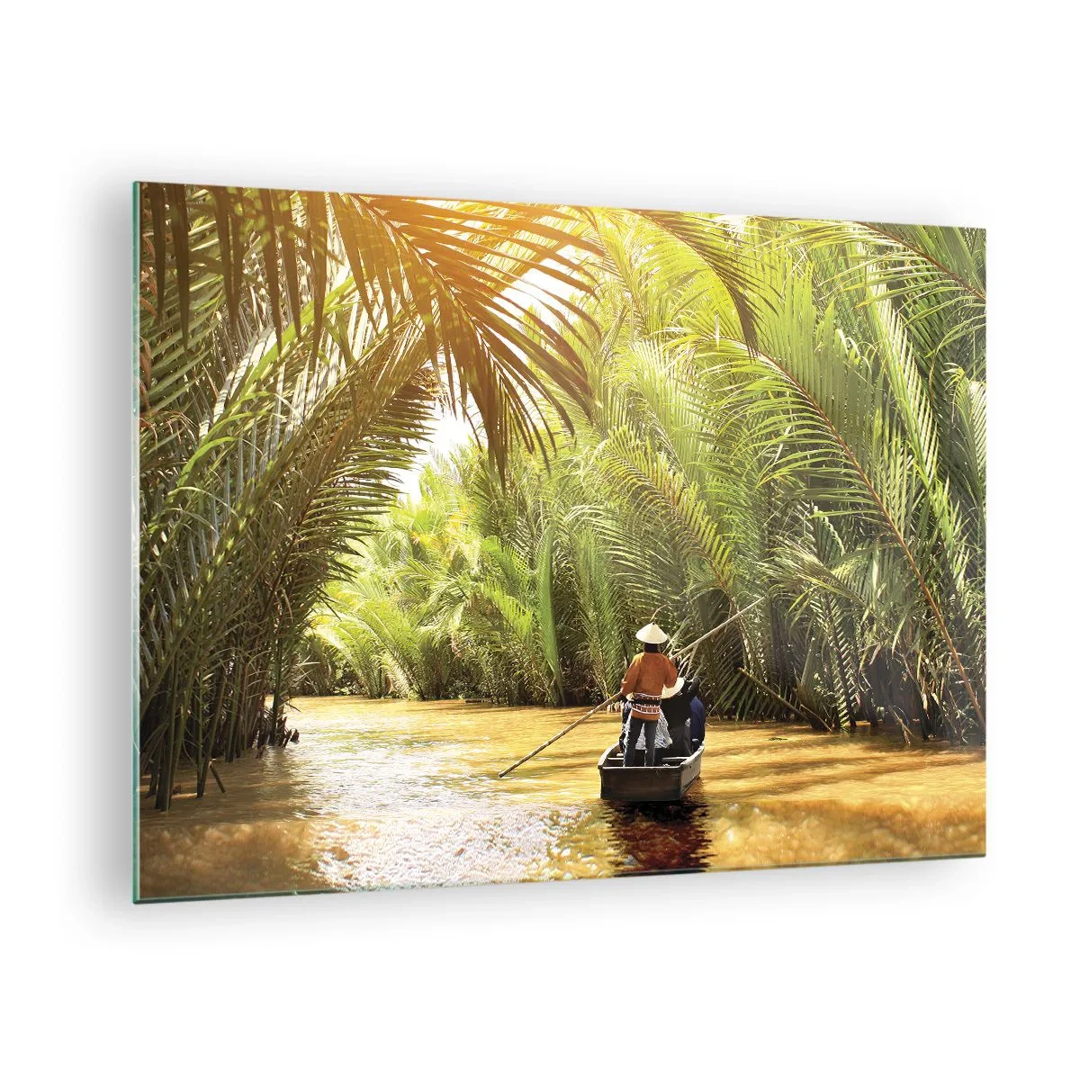 Quadro su vetro - Tunnel di palme - 70x50 cm