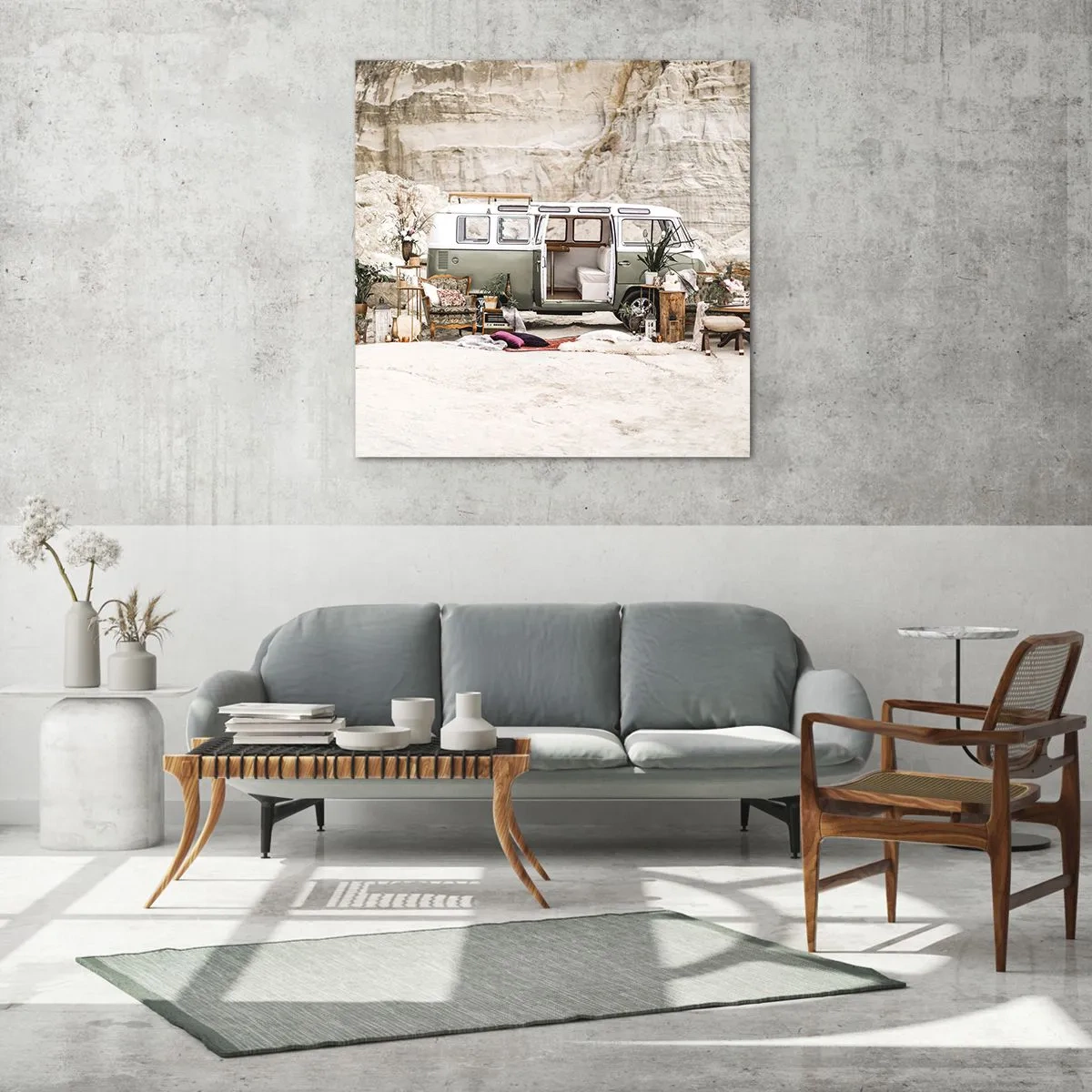 Quadro su vetro - è tempo di viaggiare - 70x70 cm