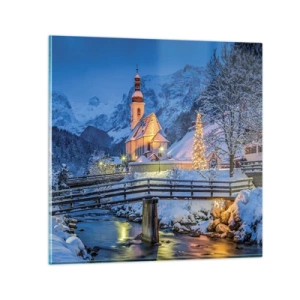 Quadro su vetro - Lo spirito di Natale - 30x30 cm