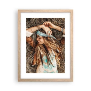 Poster in cornice rovere chiaro - Verso gli anni dell'amore - 30x40 cm