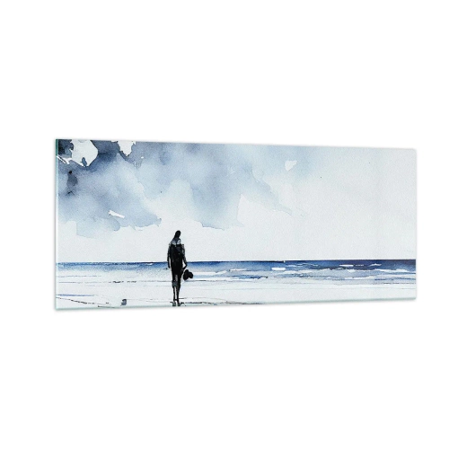 Quadro su vetro - Dialogo con il mare - 100x40 cm
