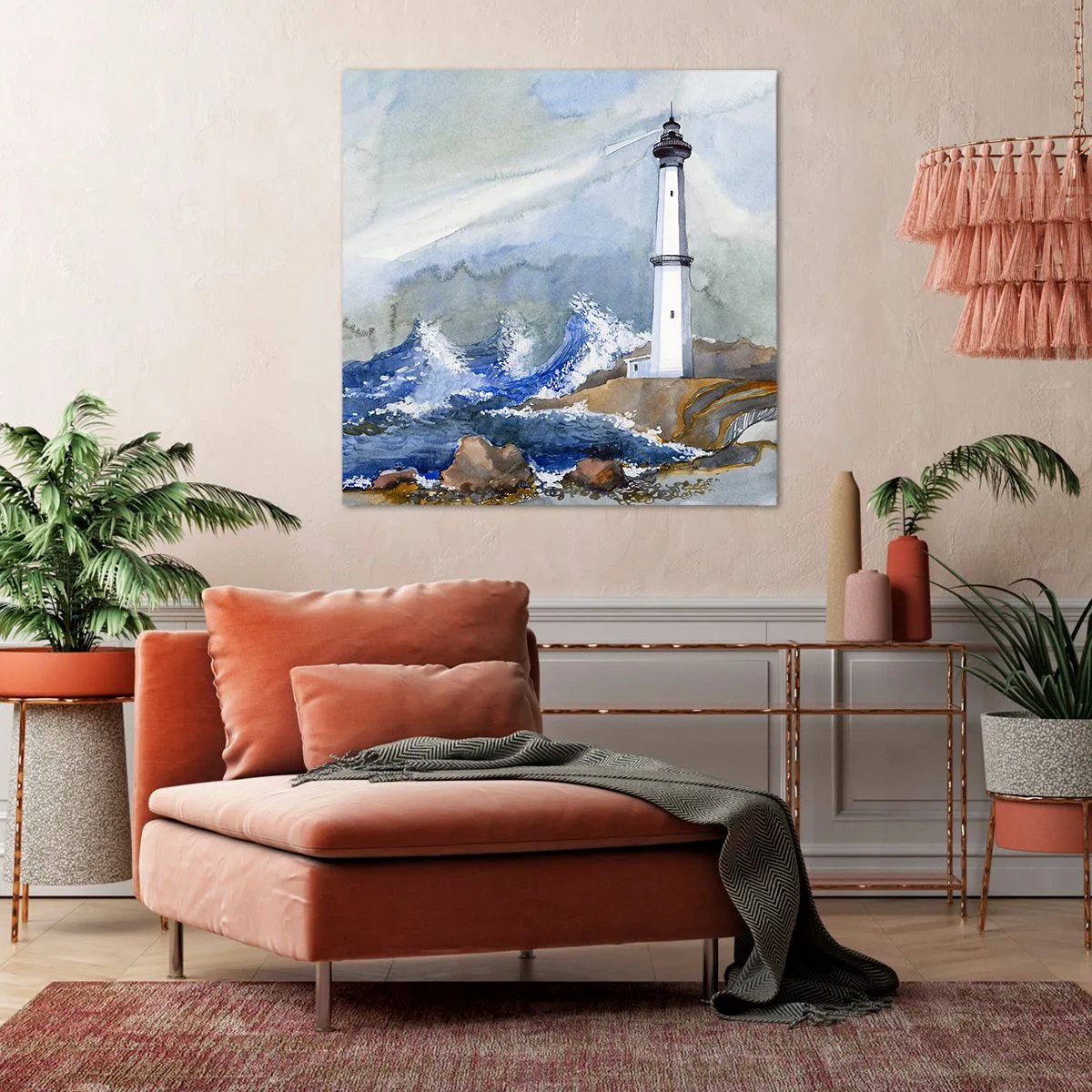 Quadro su tela - Stampe su Tela - Contro il buio e le burrasche - 60x60 cm