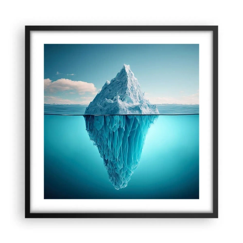 Poster in cornice nera - Il re del ghiaccio - 50x50 cm