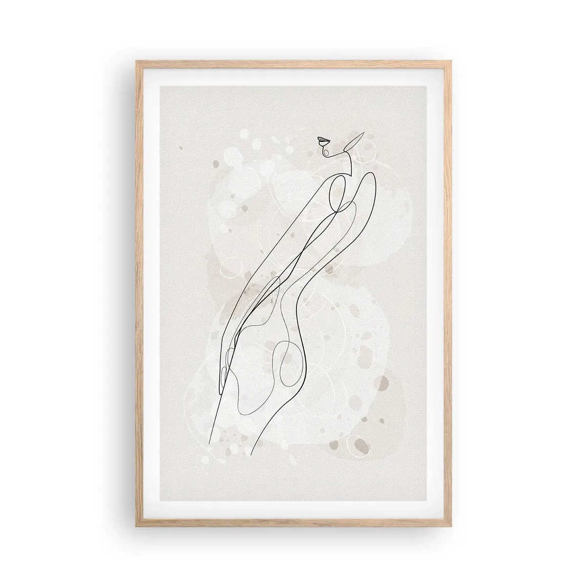 Poster in cornice rovere chiaro - Errando con lo sguardo - 61x91 cm