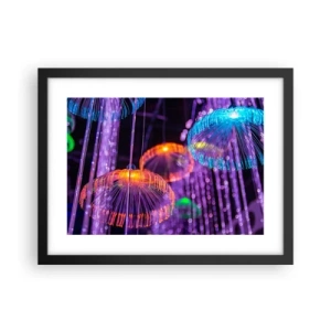 Poster in cornice nera - Fontane di luce - 40x30 cm