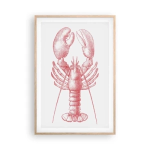 Poster in cornice rovere chiaro - Aragosta d'agosto - 61x91 cm
