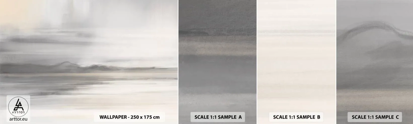 Campione di Fotomurale Adesivo Deluxe Sticker - Orizzonte trasognato - Luminoso, Pezzo, Astrazione - 100x30 cm