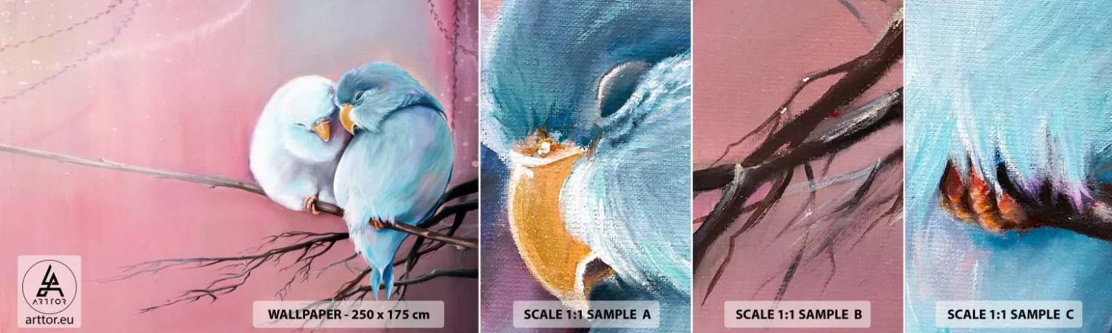 Campione Di Fotomurale Standard Eco - Che cosa aggiungere? - Uccelli, Natura, Pezzo - 100x30 cm