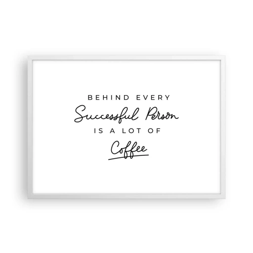 Poster in cornice bianca - Il segreto del successo - 70x50 cm