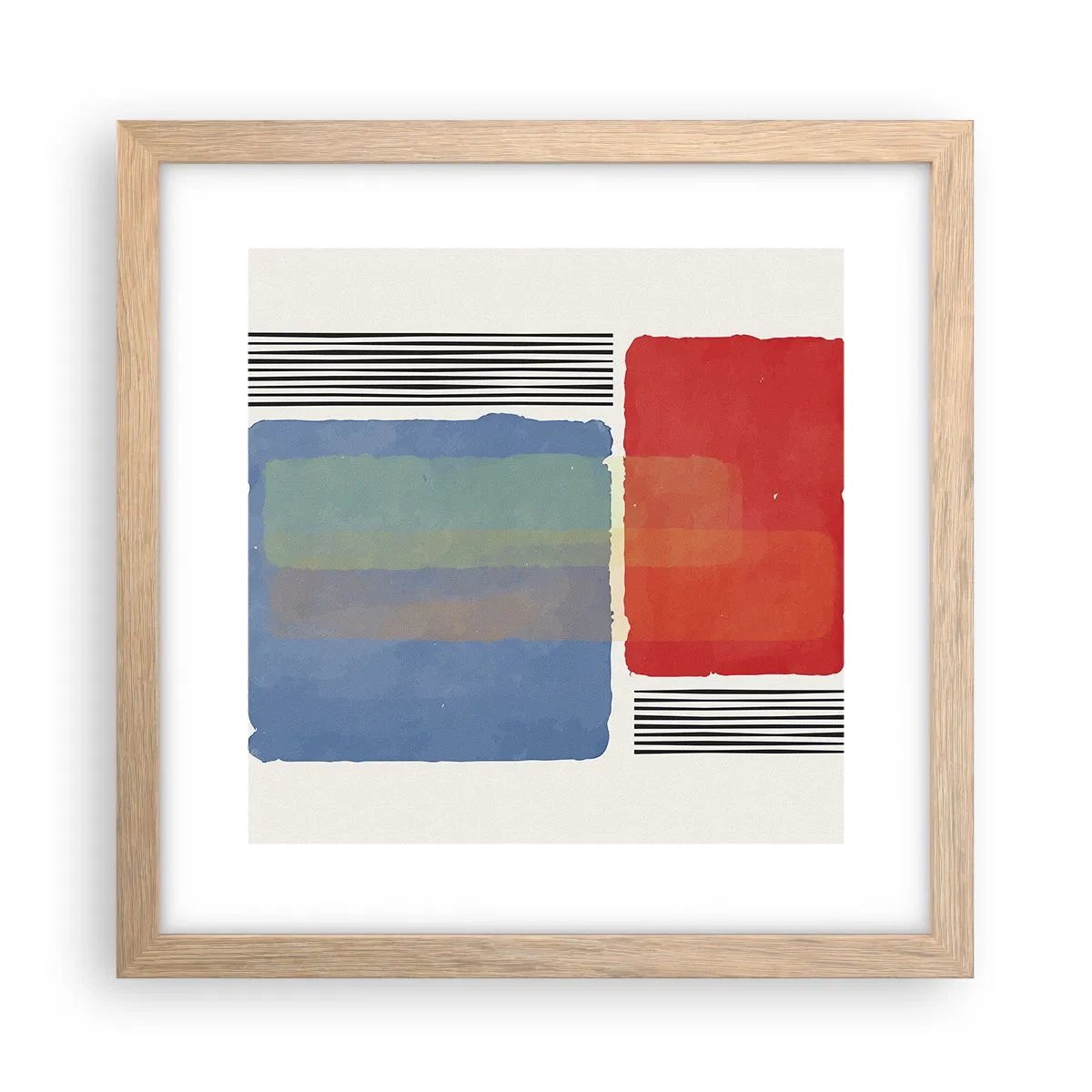 Poster in cornice rovere chiaro - Spirito e lettera della geometria - 30x30 cm