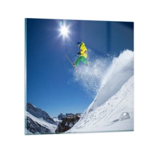 Quadro su vetro - Ballando con i monti - 60x60 cm