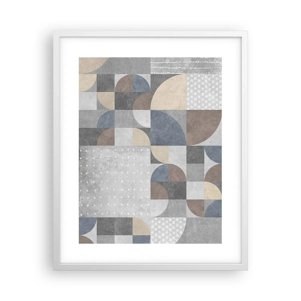 Poster in cornice bianca - Fantasia di ceramica - 40x50 cm