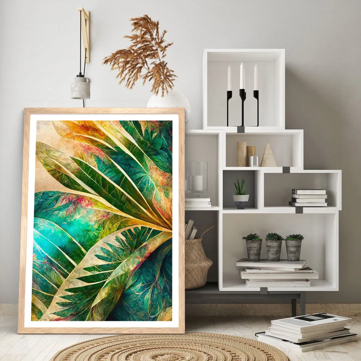 Poster in cornice rovere chiaro - I colori dei tropici - 40x50 cm