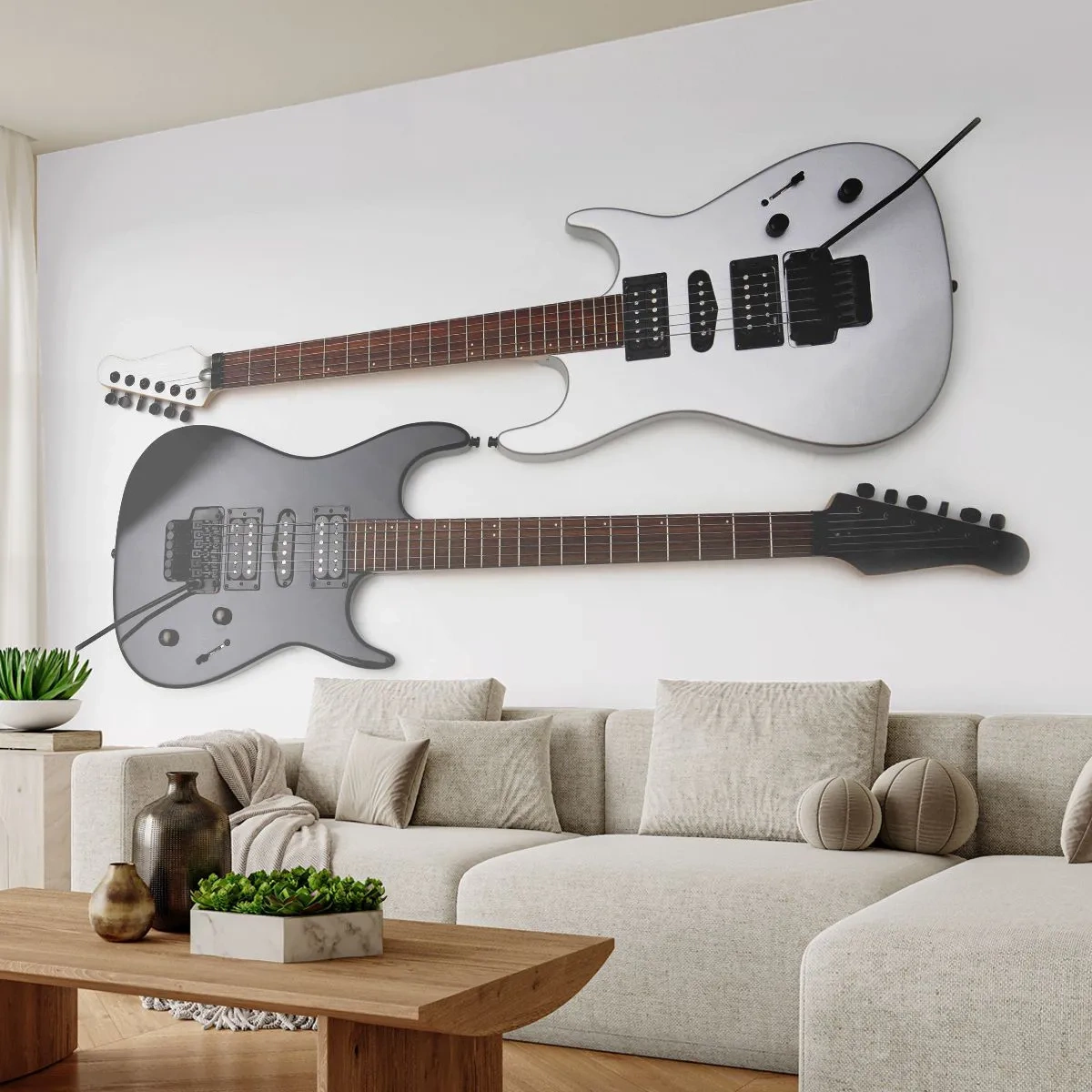 Fotomurali Premium Sand - Armonia delle forme - Musica, Chitarra elettrica, Uno strumento musicale - 450x315 cm