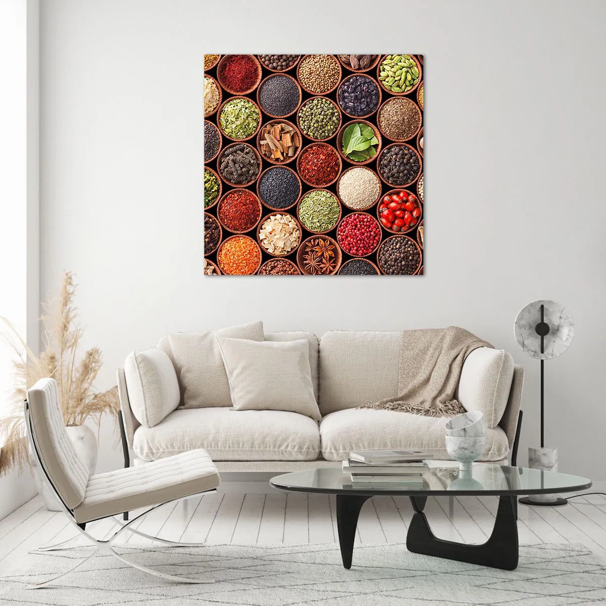 Quadro su vetro - Tutti i gusti del mondo - 60x60 cm