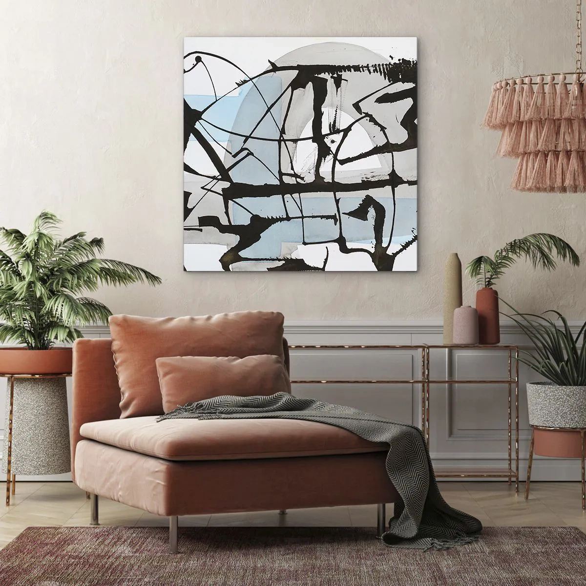 Quadro su tela - Stampe su Tela - Blu nonostante tutto - 50x50 cm