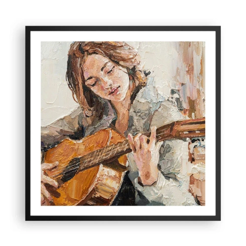 Poster in cornice nera - Concerto per chitarra e cuore di ragazza - 60x60 cm