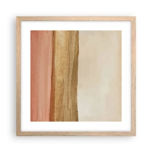 Poster in cornice rovere chiaro - Composizione verticale - 40x40 cm